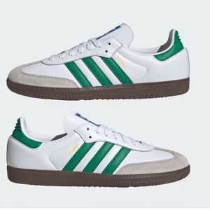 Adidas Samba OG White and Green Sneakers